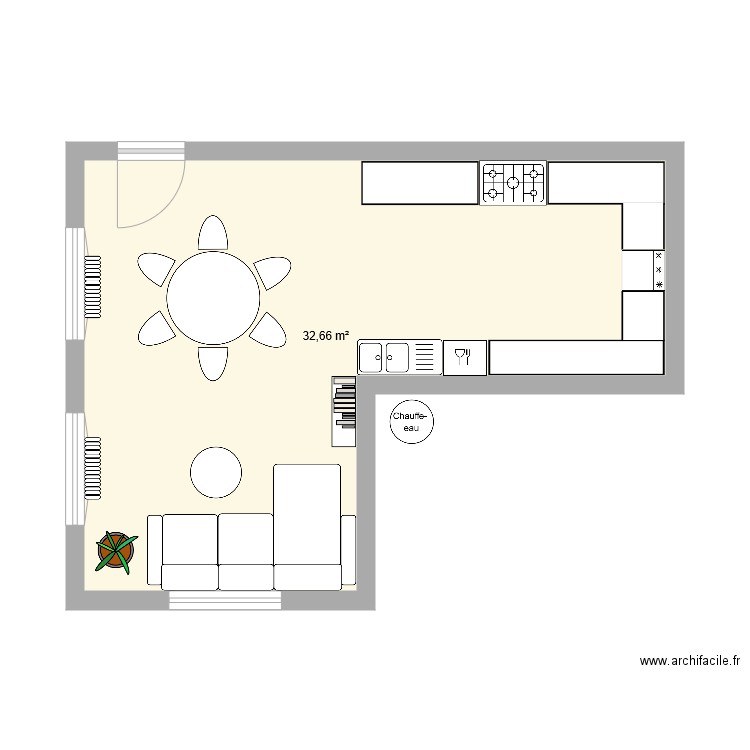 Cuisine résidents paix. Plan de 0 pièce et 0 m2