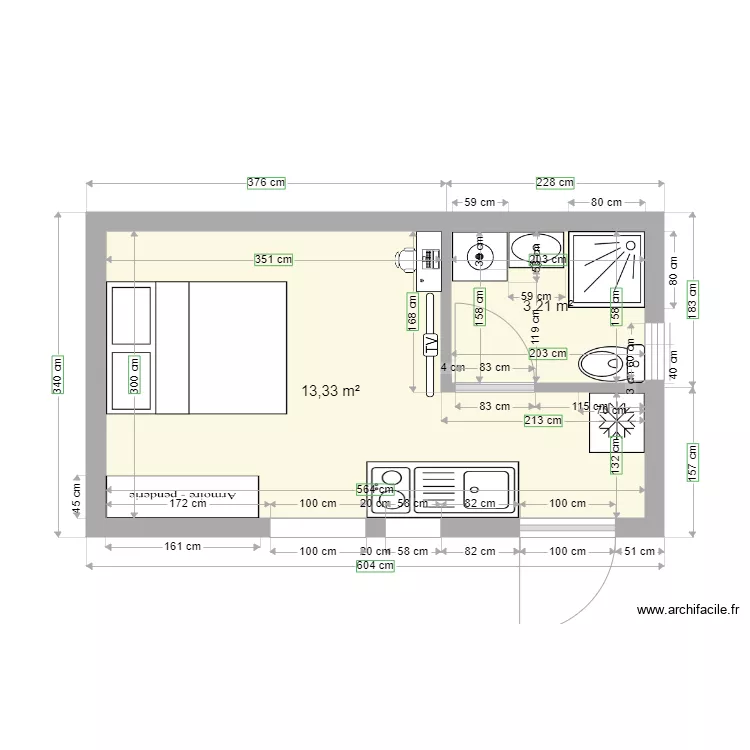 Studio garage. Plan de Studio garage. Plan de