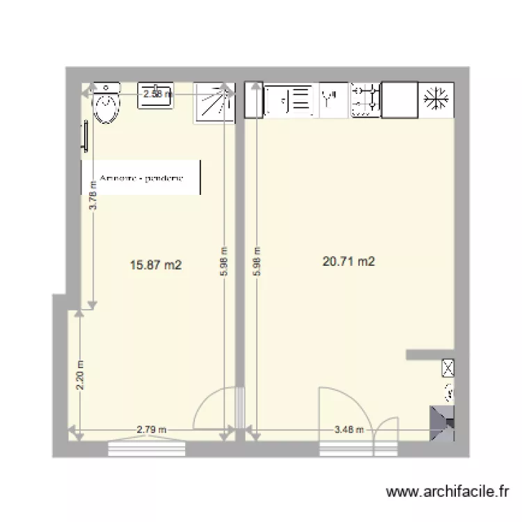 83 FSD RDC. Plan de 