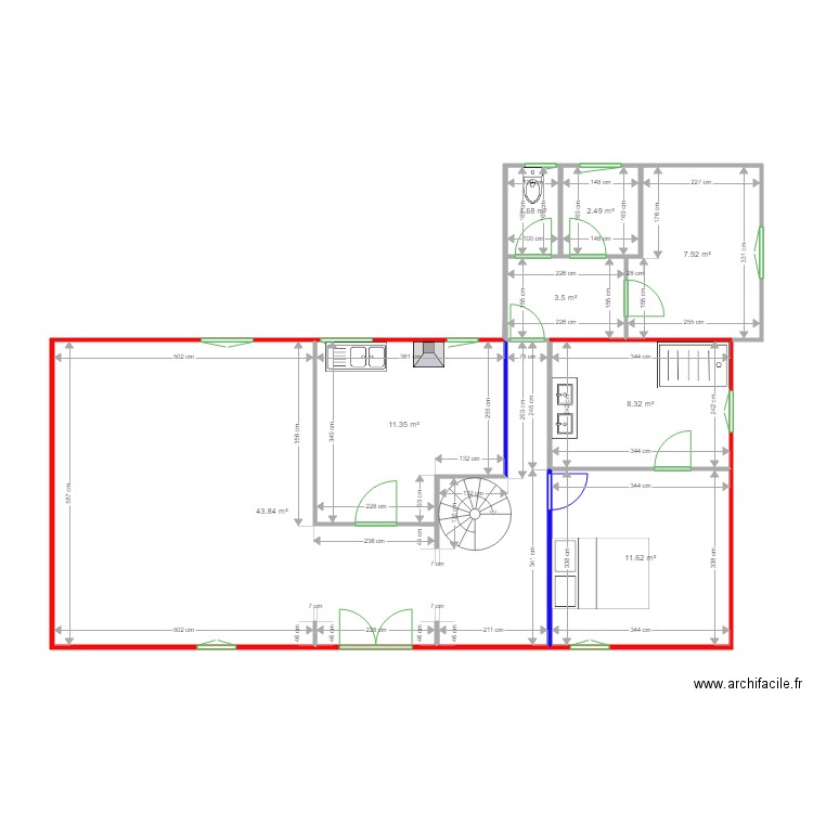 GODOT isolation RDC rev3. Plan de 0 pièce et 0 m2