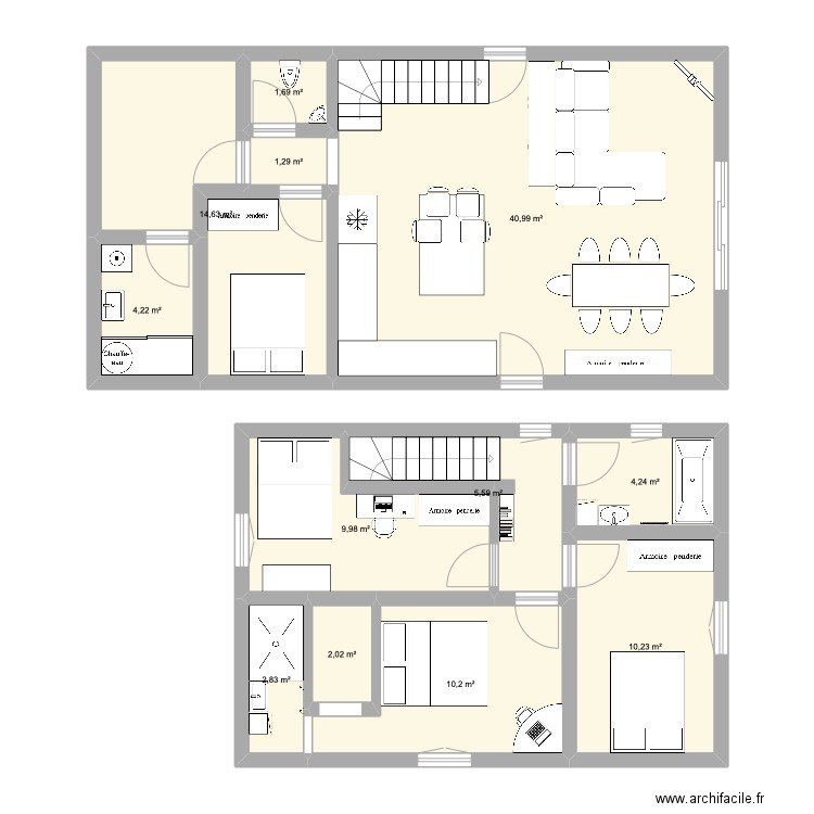 2 étages. Plan de 0 pièce et 0 m2