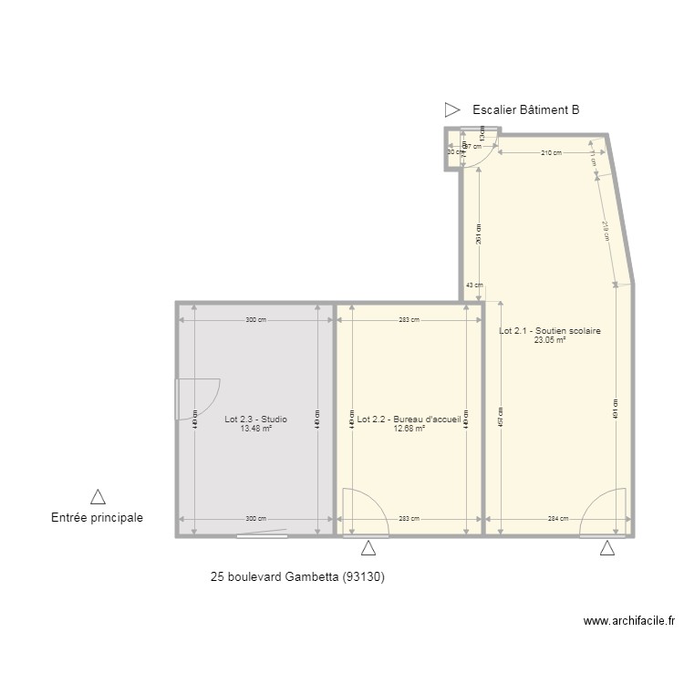 Plan final Lot 2. Plan de 0 pièce et 0 m2