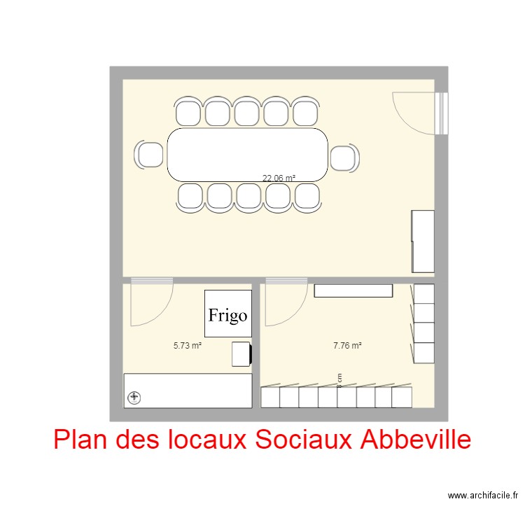 Plan des locaux Sociaux ABBEVILLE 2. Plan de 0 pièce et 0 m2
