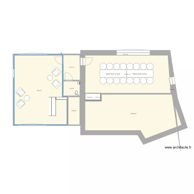 R&eacute;ception  S&eacute;minaire. Plan de 