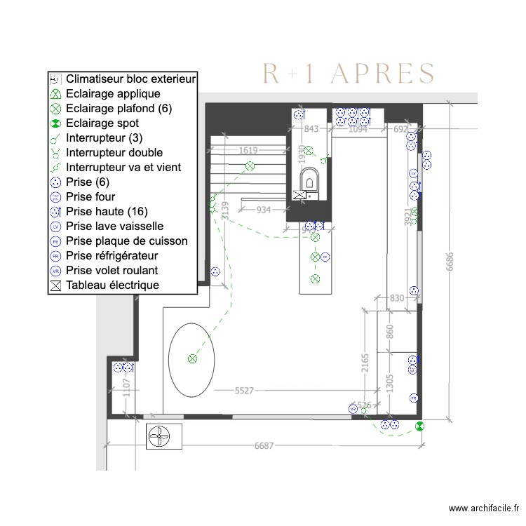 Romain et Laure R+1 v2. Plan de 0 pièce et 0 m2