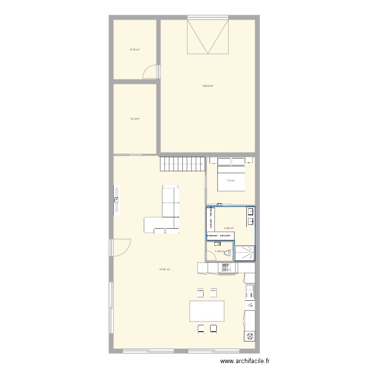 Grange étage. Plan de 0 pièce et 0 m2