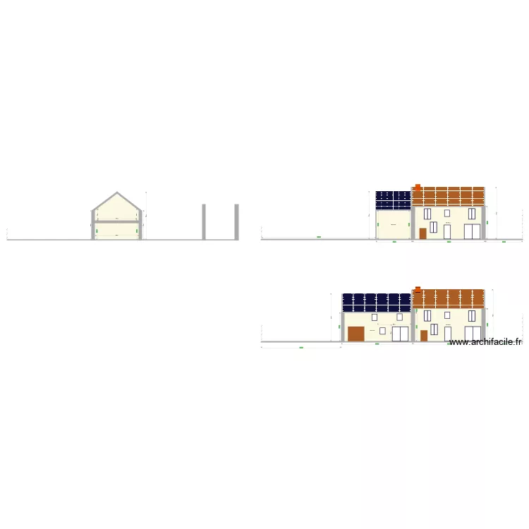 Plan de coupe PIGNON int&eacute;rieur. Plan de 