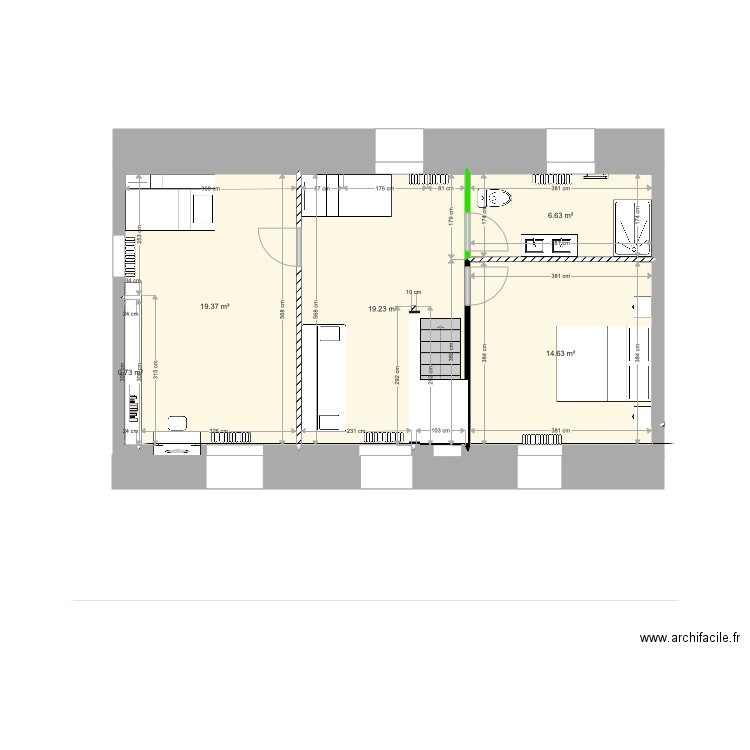 Carantec 1er Niveau 2 chambres. Plan de 0 pièce et 0 m2