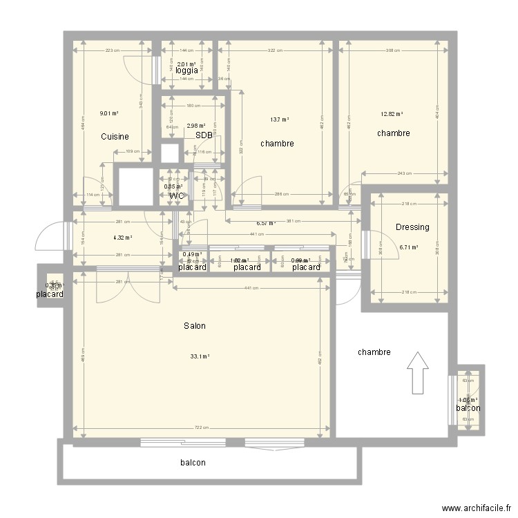 Lemasson avant travaux. Plan de 0 pièce et 0 m2