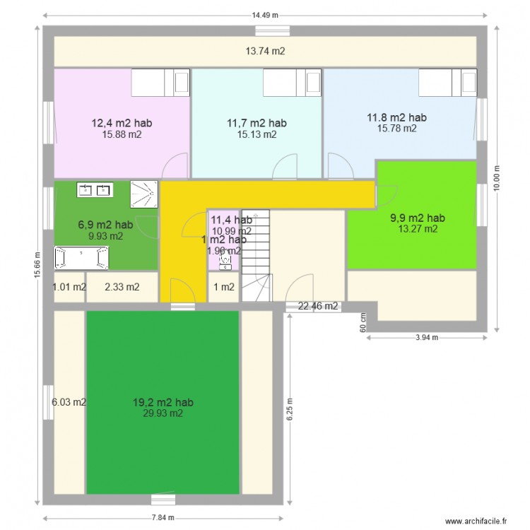 maison4étagebis. Plan de 0 pièce et 0 m2