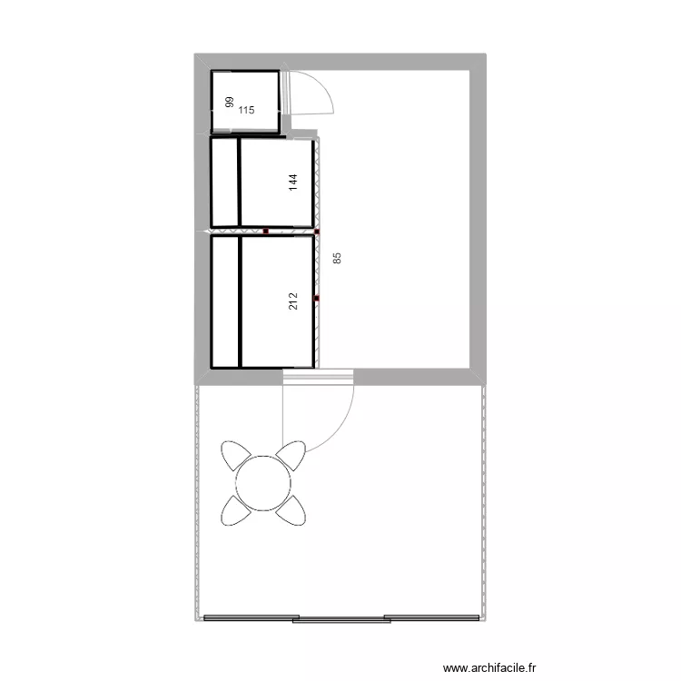 Am&eacute;nagement Atelier G 3. Plan de 