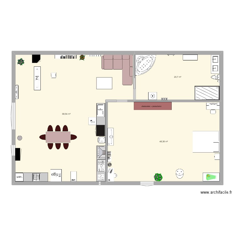 plan maison f2. Plan de 0 pièce et 0 m2