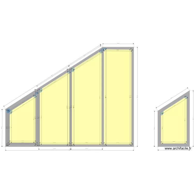 Armoire sous escaliers. Plan de 