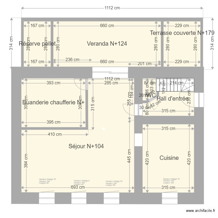 Gérin Gaigneaux. Plan de 21 pièces et 230 m2