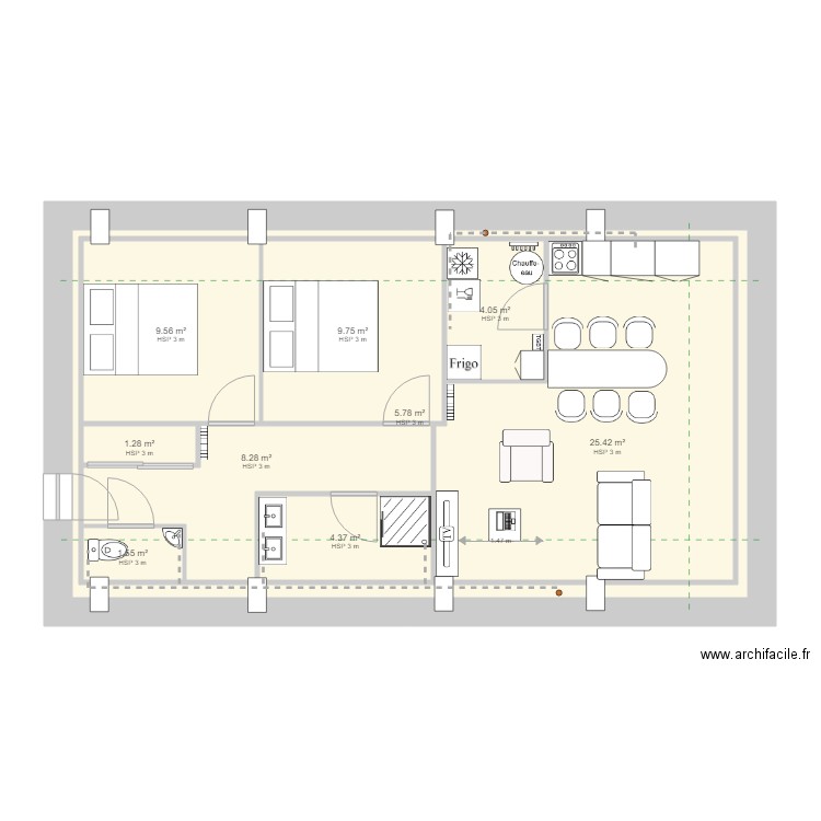 Grenier 2eme solution. Plan de 0 pièce et 0 m2