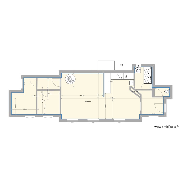 palgeoffroygrigorV2. Plan de 2 pièces et 61 m2