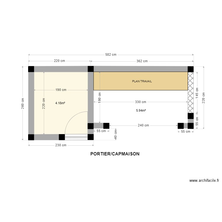 PORTIER. Plan de 0 pièce et 0 m2