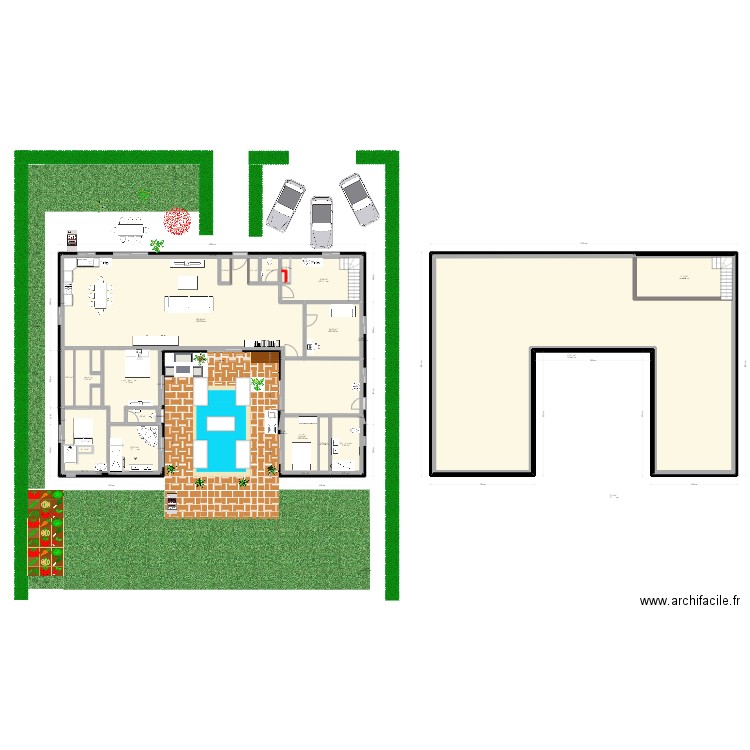 maison . Plan de 39 pièces et 465 m2