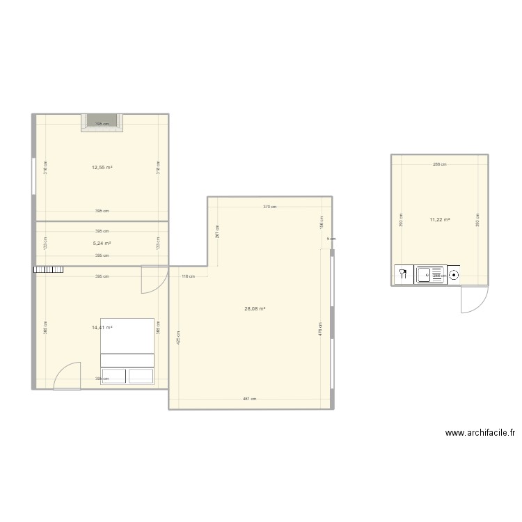 appart. Plan de 0 pièce et 0 m2