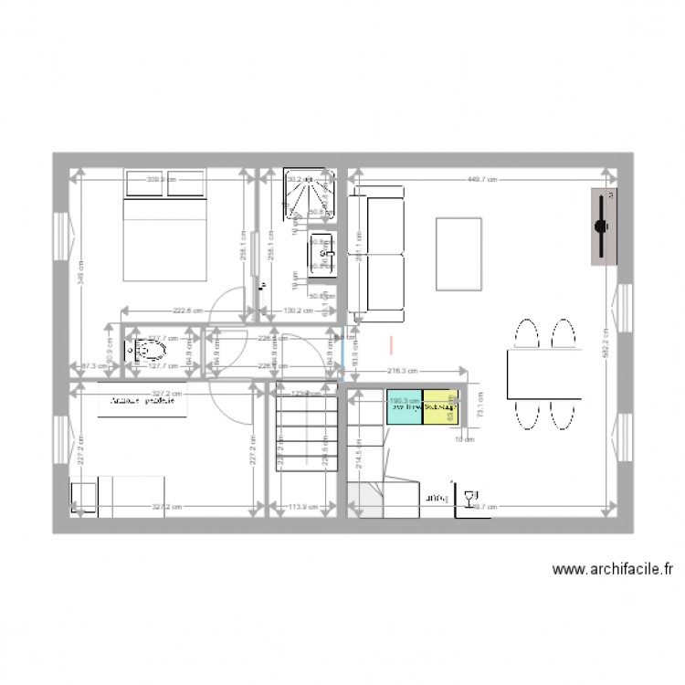 Démarié Premier étage 2 Après travaux vide. Plan de 0 pièce et 0 m2