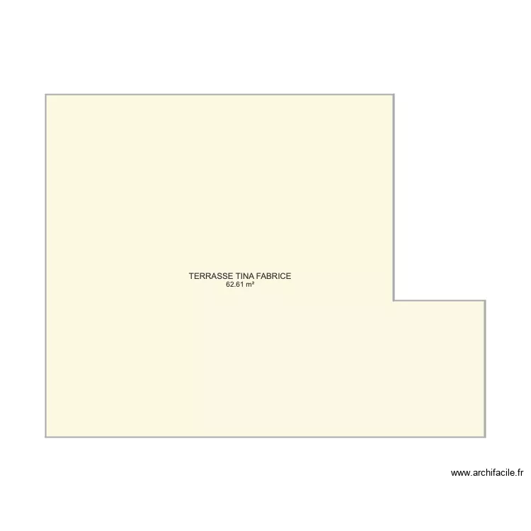 TINA FABRICE TERRASSE. Plan de 
