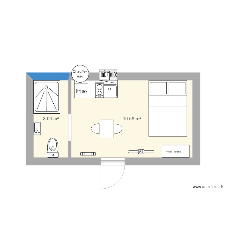 studio airbnb 2. Plan de 0 pièce et 0 m2
