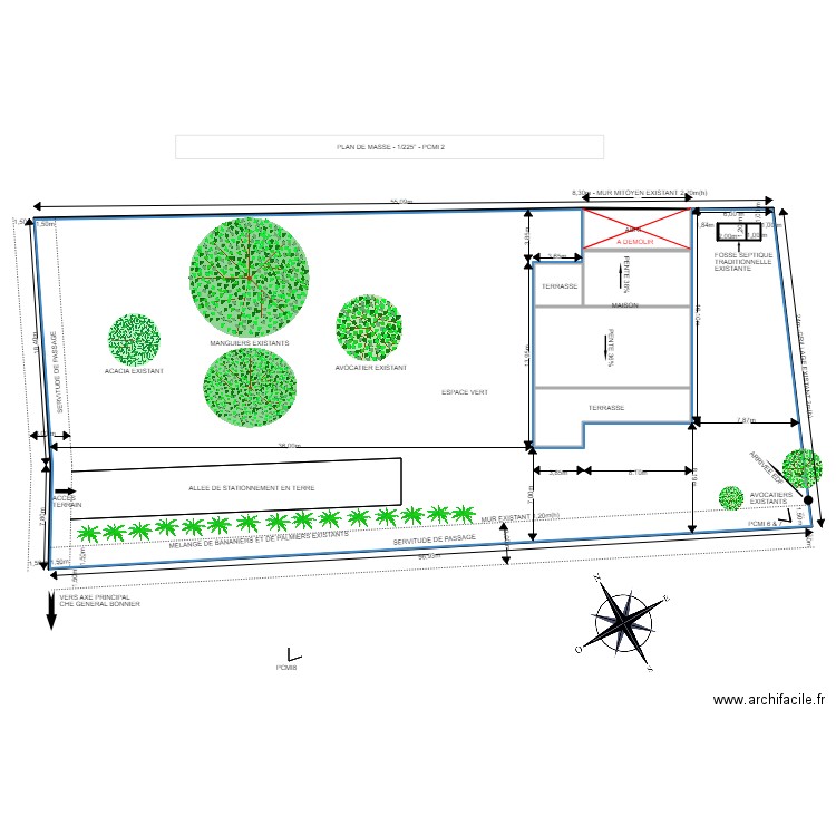 plan masse. Plan de 0 pièce et 0 m2