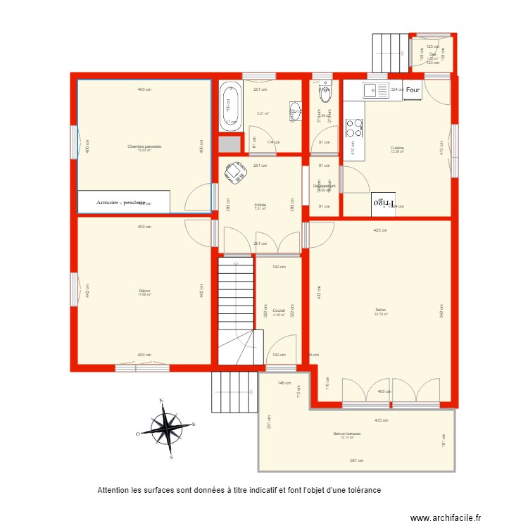 BI 3460 rdc côté. Plan de 0 pièce et 0 m2