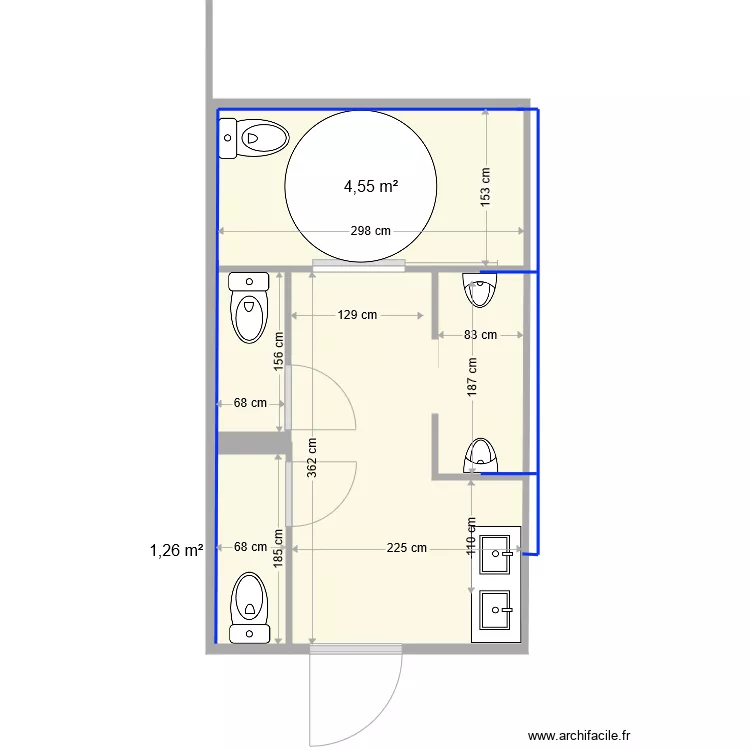 Projet wc 5. Plan de 
