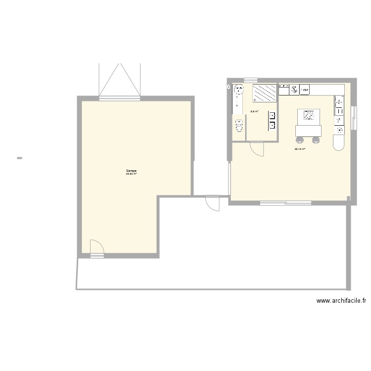 Garage 1. Plan de 0 pièce et 0 m2