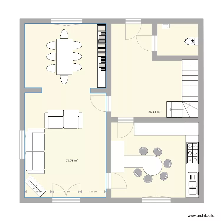 plan Carole et Bernard. Plan de 
