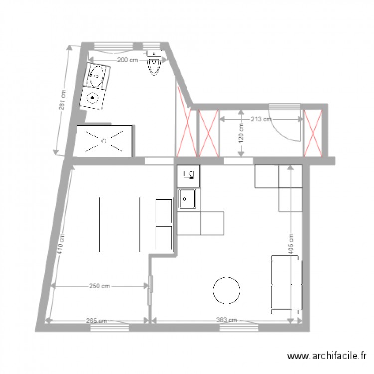  marcadet  projet 2 10 février. Plan de 0 pièce et 0 m2