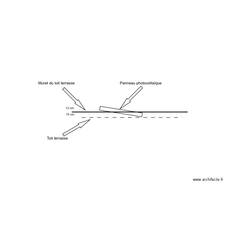 Terrasse PV. Plan de 0 pièce et 0 m2