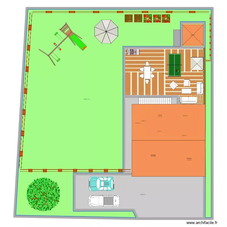 Plan Rez avec extérieur terminer V2. Plan de Plan Rez avec extérieur terminer V2. Plan de