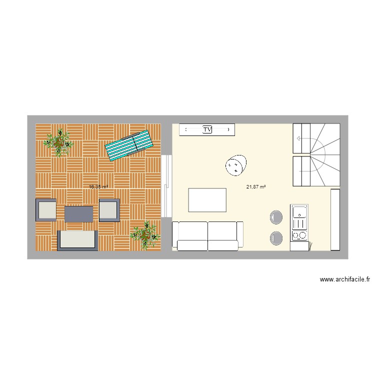 Plan surélévation maison étage 3. Plan de 0 pièce et 0 m2