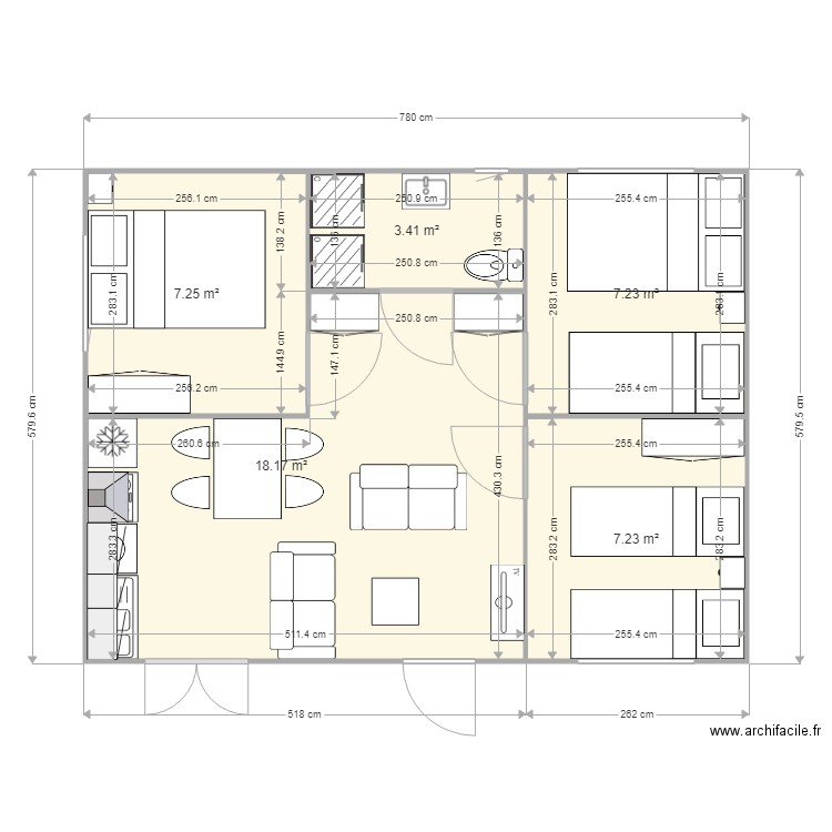 MODELE VENDEE 48M2 AGENCEMENT. Plan de 0 pièce et 0 m2