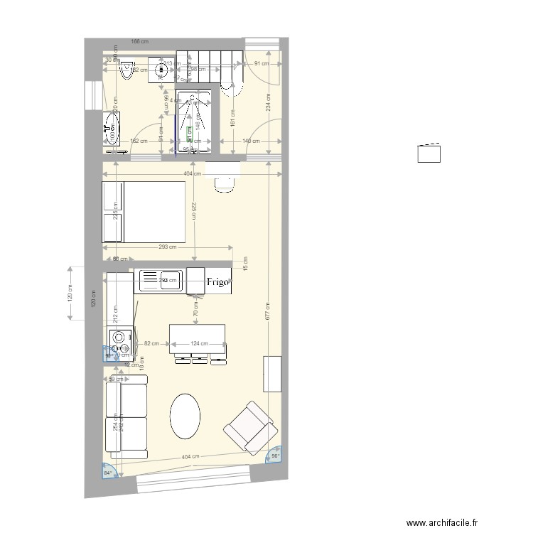 Clermont 1er étage cuisine dans cheminée derniere version 2. Plan de 0 pièce et 0 m2