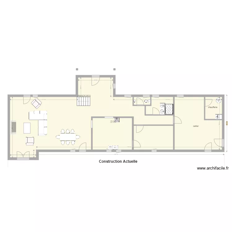 Plan des niveaux Rez de Chauss&eacute;e Actuelle. Plan de 