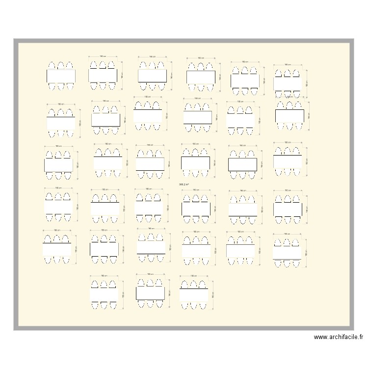 tables de 10. Plan de 0 pièce et 0 m2