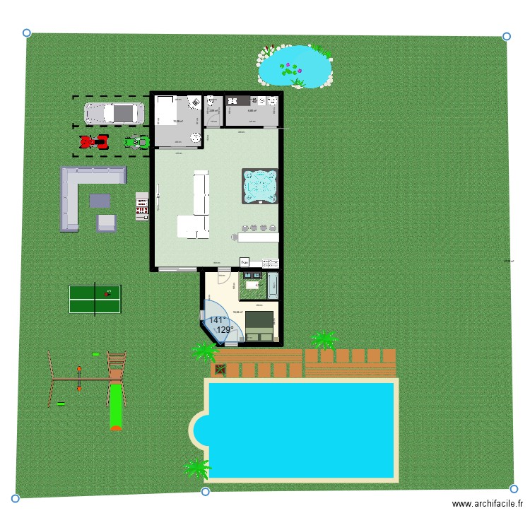 jade plan. Plan de 6 pièces et 108 m2