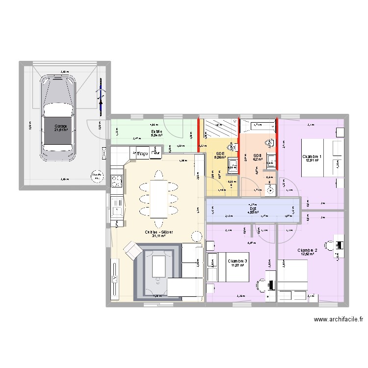Con garaje. Plan de 0 pièce et 0 m2