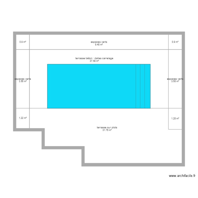 terrassement 2. Plan de 0 pièce et 0 m2