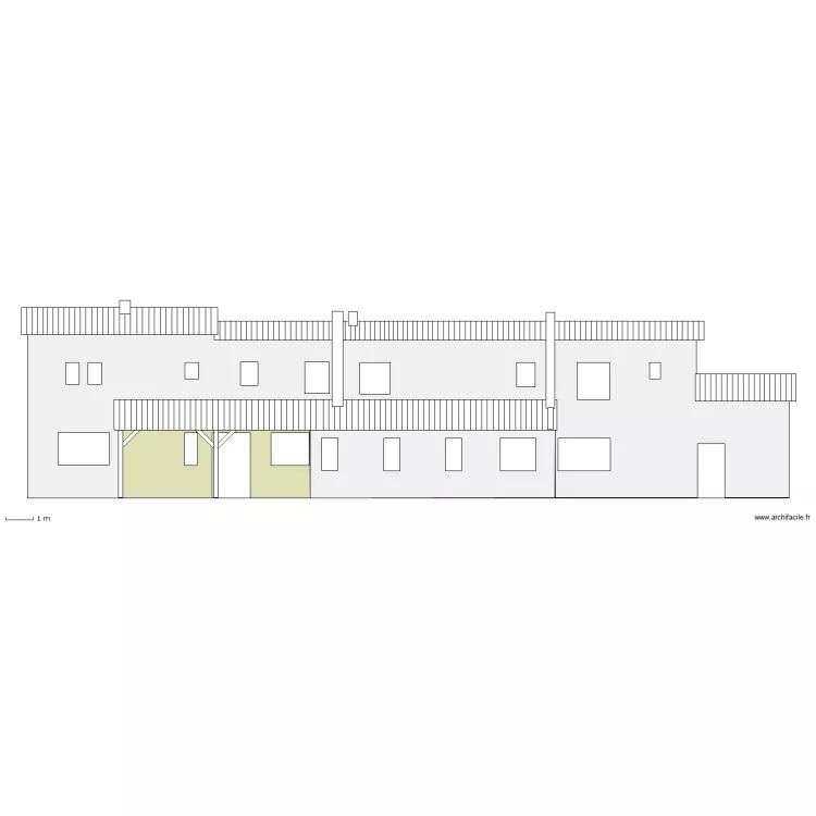 Facade Nord Projet. Plan de 
