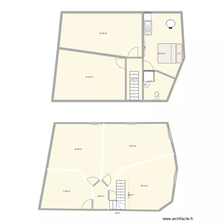 COMBLES GARE. Plan de 9 et 135 m² COMBLES GARE. Plan de 9 et 135 m²