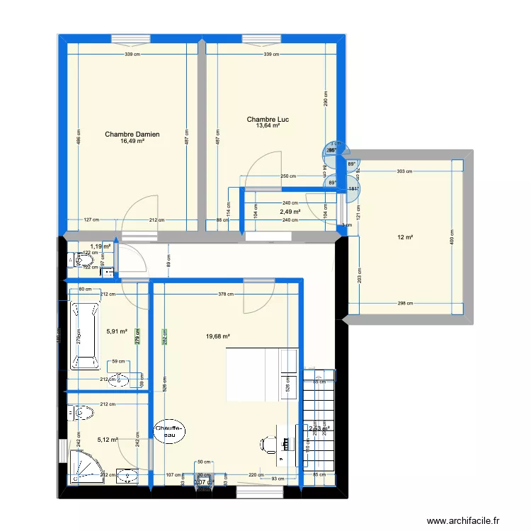 Etage  meubl&eacute; 23 MAI 23 version 5. Plan de 