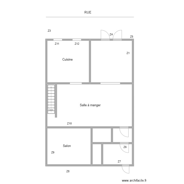 054. Plan de 12 pièces et 183 m2