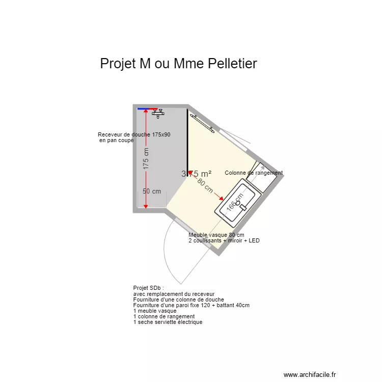 SDB PELLETIER. Plan de 