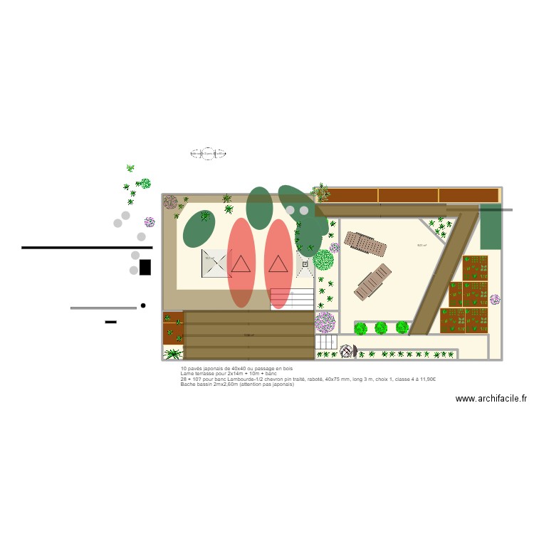 Plan Jardin 8. Plan de 12 pièces et 116 m2