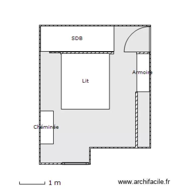 Chambre SDB. Plan de Chambre SDB. Plan de