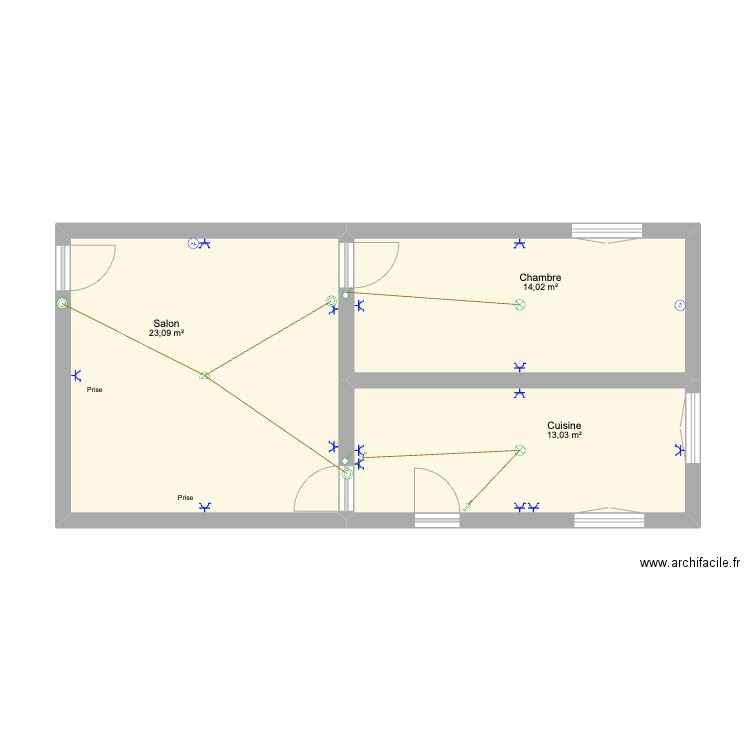 KNX V1. Plan de 0 pièce et 0 m2